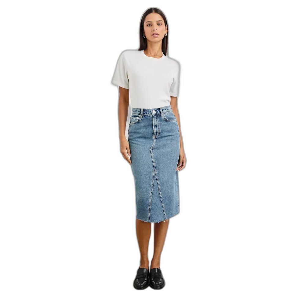 Rails NWT Highland Denim Midi Skirt Vintage Sapphire Dark Wash High Rise 28